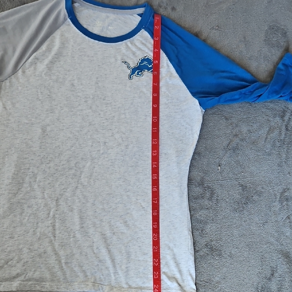 Detroit Lions Nike 3/4 Sleeve Raglan Tee - Picture 9 of 10